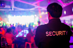 Security guard at a concert.